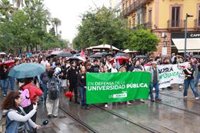 Cinco campus públicos andaluces exigen en la calle el "blindaje" de la financiación frente a "ofensivas mercantilistas"