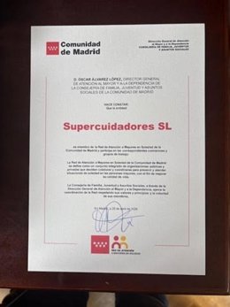 SUPERCUIDADORES se incorpora a la Red de Atención a Mayores en Soledad de la Comunidad de Madrid