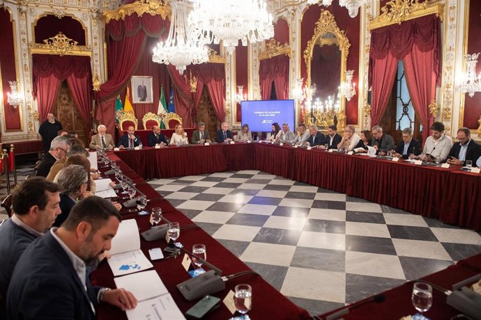 Consejo de Alcaldías celebrado en la Diputación.