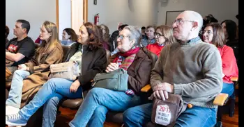 El sindicalista Miquel Coll, Verònica Cantó (AVL) i les associacions de víctimes de la dana, Premi Vicent Ventura 2026