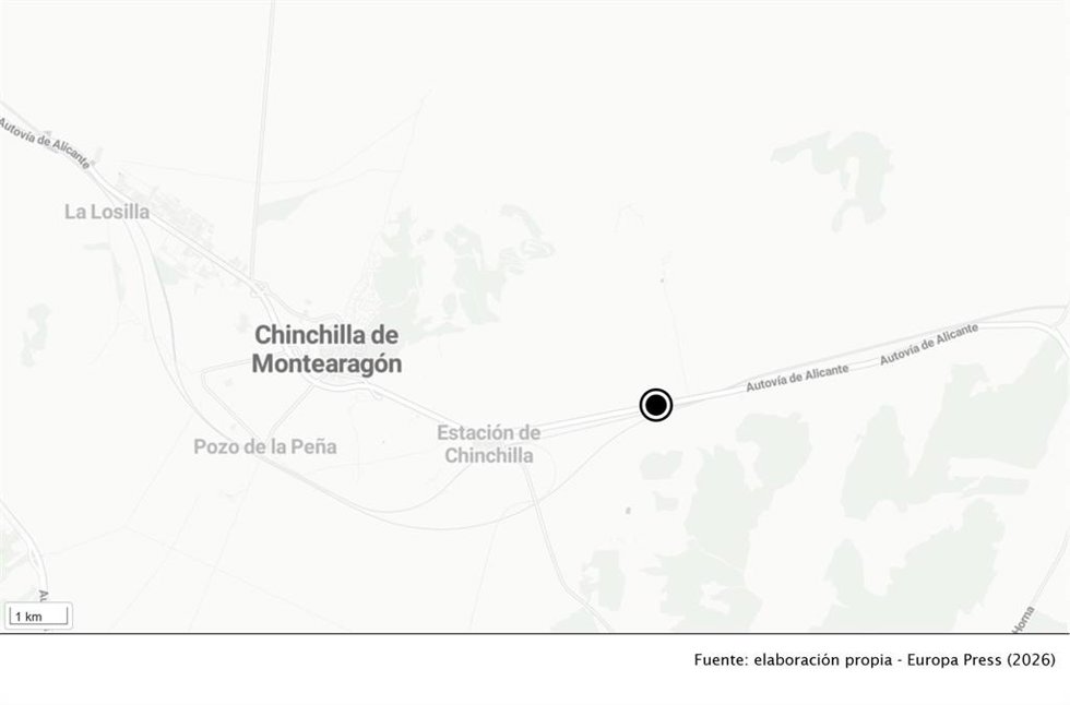 Lugar del accidente de tráfico.