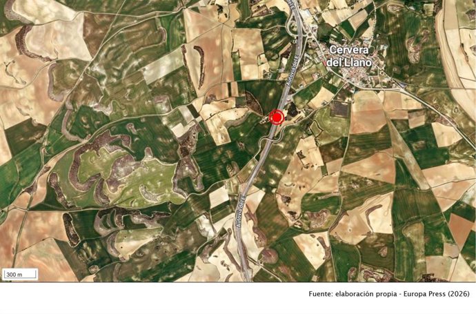 El accidente ha tenido lugar en la A-3 a su paso por el término municipal de Cervera del Llano.