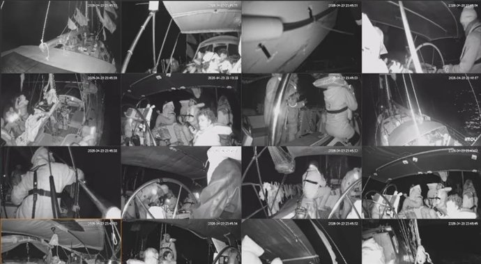 Captura de pantalla del directo de la Global Sumud Flotilla