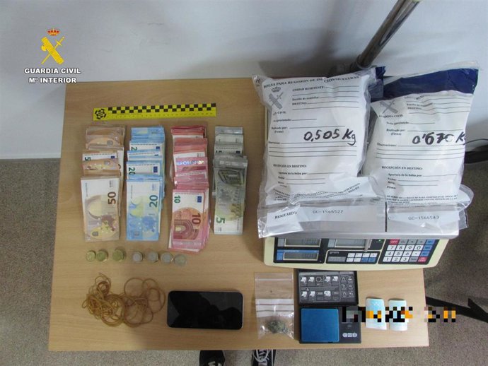 Material intervenido en la operación