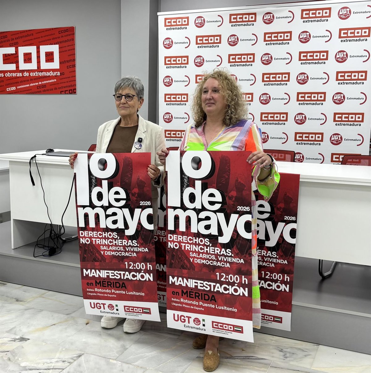 UGT y CCOO llaman a una  participación masiva  este Primero de Mayo como respuesta a las políticas de ultraderecha