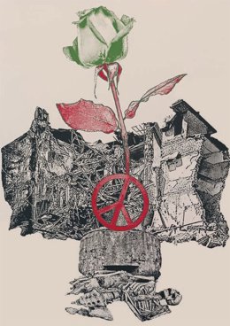 Una de las obras de 'Amalgama gráfica internacional contemporánea', que acogerá el ILC hasta el próximo 22 de junio.