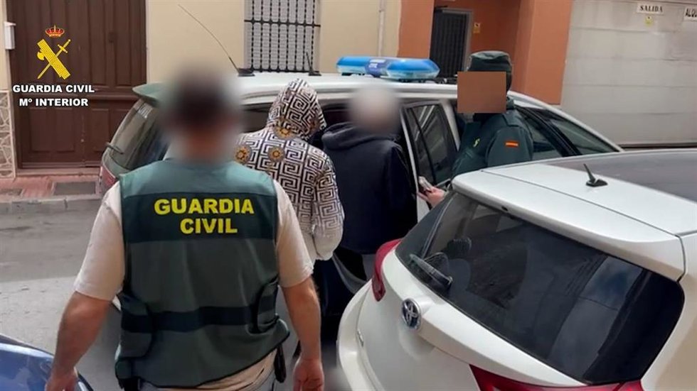 Imagen del operativo desarrollado por la Guardia Civil