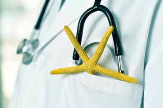 Archivo - Médico con fonendoscopio