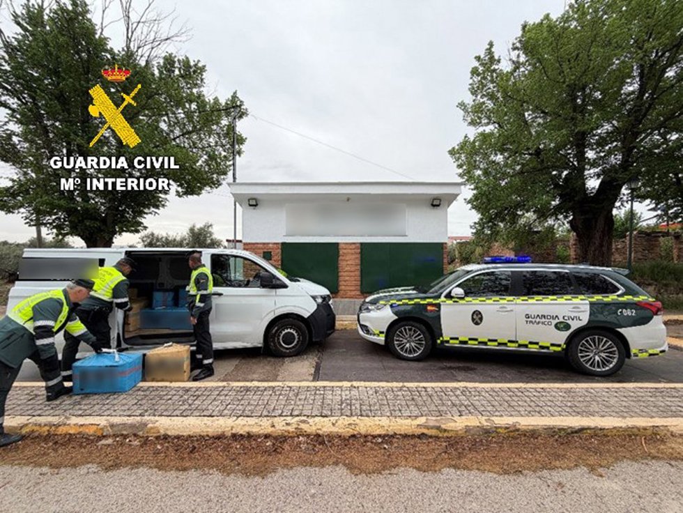 Imagen del furgón interceptado