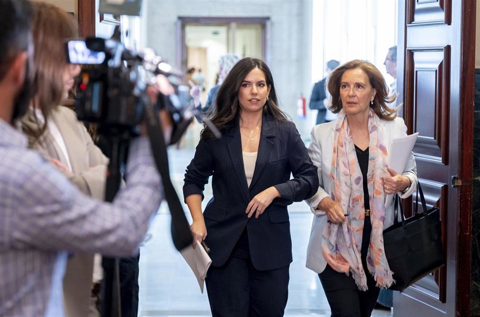 La portavoz de Vox en el Congreso, Pepa Millán, a su llegada a la junta de Portavoces en el Congreso de los Diputados, a 28 de abril de 2026, en Madrid (España).