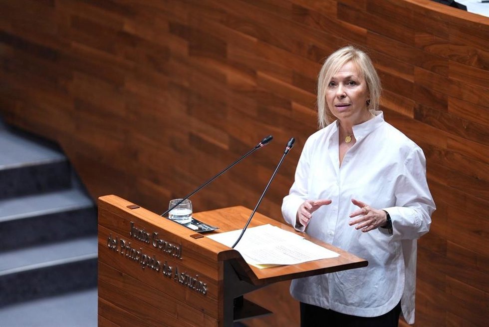 Archivo - La diputada regional de Vox Asturias, Sara Álvarez Rouco, durante un Pleno en la JGPA.