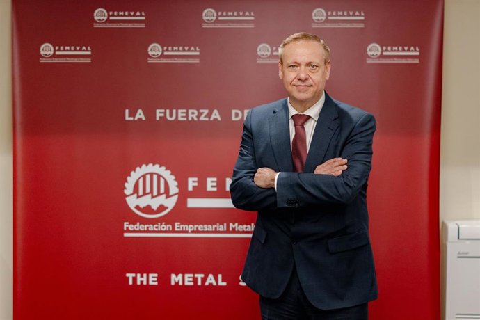 El nuevo presidente de Femeval, Francisco Alonso Gimeno, durante un desayuno informativo, a 30 de abril de 2026, en Valencia, Comunidad Valenciana (España).  