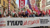 CCOO y UGT celebran en Málaga el acto central del 1 de Mayo para clamar por la vivienda y los salarios