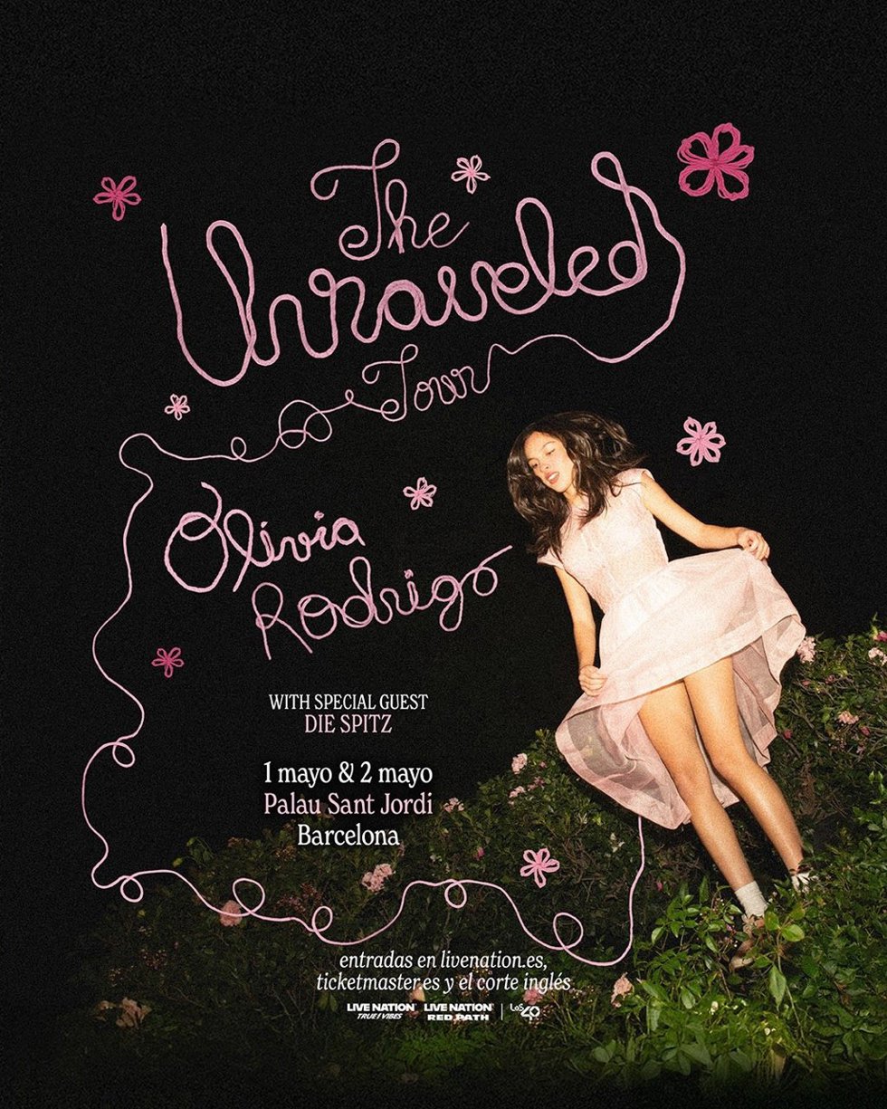 Cartel de los conciertos de Olivia Rodrigo en Barcelona en mayo de 2027