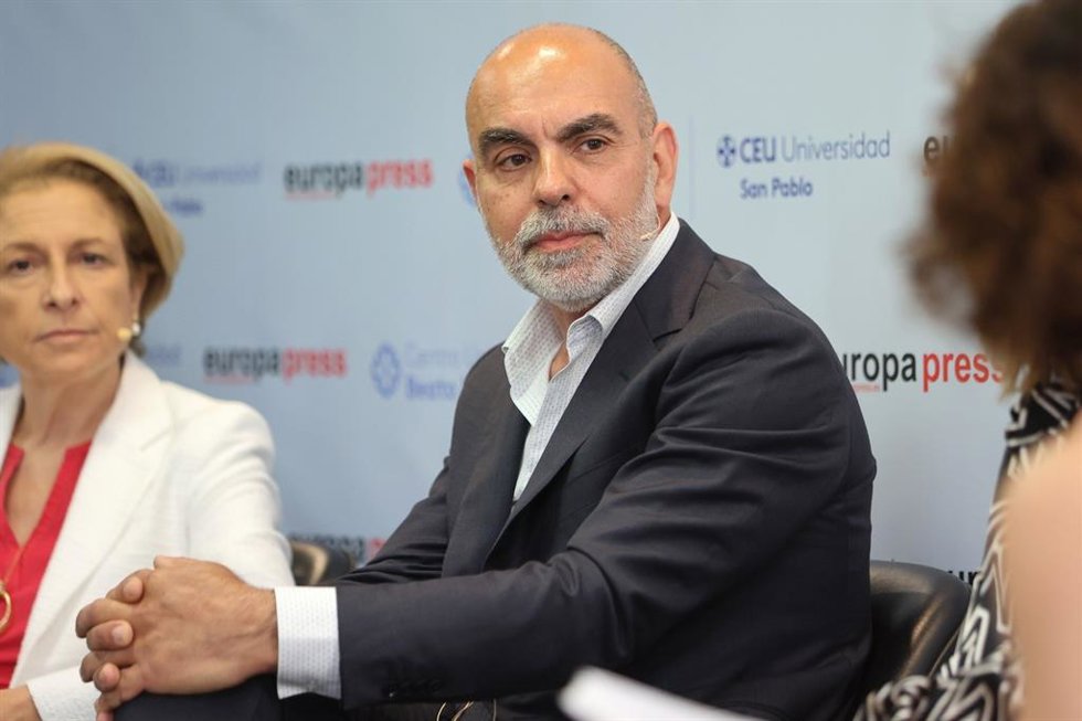El director Departamento Corporativo de Recursos Humanos en RIU Hotels&Resorts, Pere Torrens, en el encuentro informativo de Europa Press 'Formación y empleo en Baleares. Una visión compartida'.