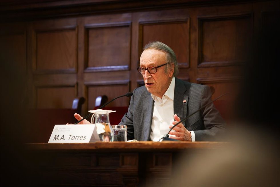 El presidente de Familia Torres, Miguel A.Torres, este jueves en la jornada