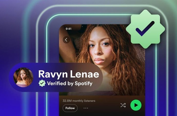 Novos selos de verificação do Spotify.