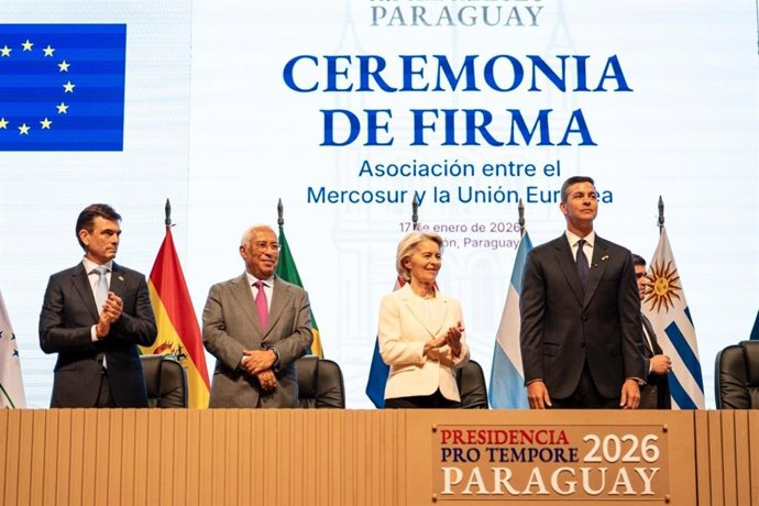 Archivo - Firma del acuerdo de libre comercio UE-Mercosur en Asunción (Paraguay)