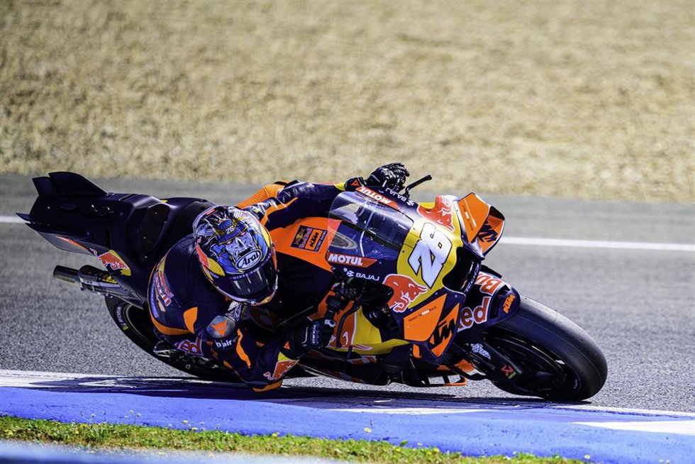 Dani Pedrosa, probador del equipo Red Bull KTM Factory Racing, durante los test oficiales de MotoGP en el Circuito de Jerez-Ángel Nieto (Jerez de la Frontera, España) el 27 de abril de 2026
