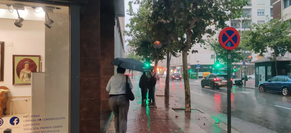 Lluvia en Logroño