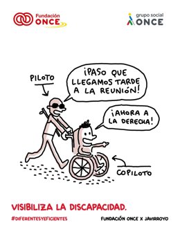 Fundación ONCE, en colaboración con el ilustrador Javier Royo, Javirroyo, lanza la campaña ‘DiferentesYEficientes’