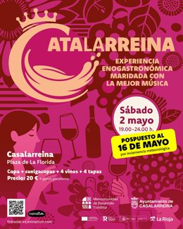 La experiencia enogastronómica 'Catalarreina' se aplaza hasta el 16 de mayo por previsión metereológica adversa