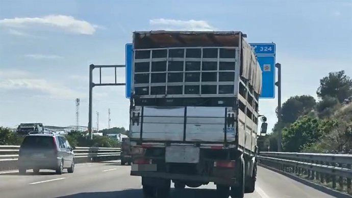 Imagen del camión interceptado