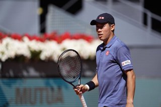 Archivo - Kei Nishikori of Japan in action against Aleksandar Vukic of Australia during the Mutua Madrid Open 2025, ATP Masters 1000 and WTA 1000 tennis tournament, celebrated at Caja Magica on April 24, 2025 in Madrid, Spain.