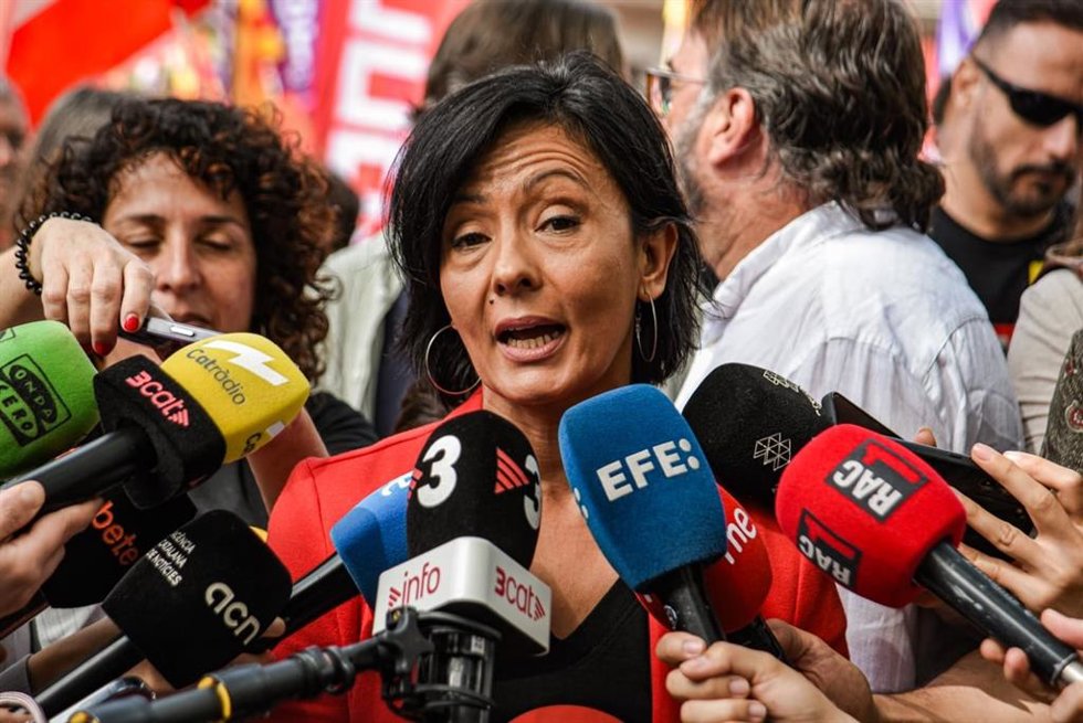 La secretaria general de CC.OO. Catalunya, Belén López