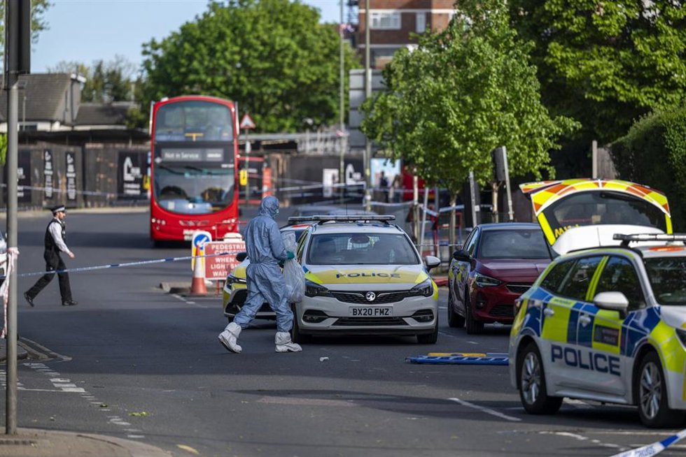Despliegue de seguridad tras un apuñalamiento cerca de una sinagoga en Golders Green, Londres, capital de Reino Unido (archivo)