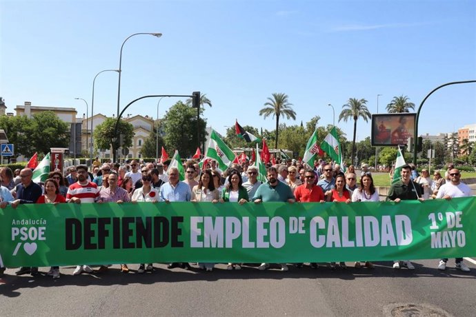 Acto reivindicativo del PSOE de Córdoba con motivo del Primero de Mayo.