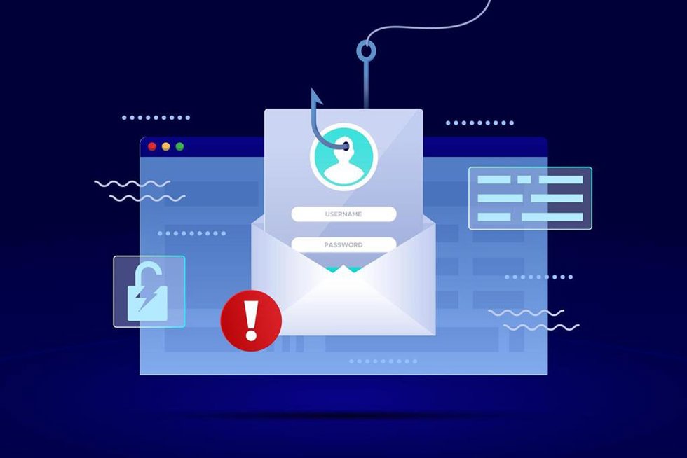 Phishing a través del correo electrónico.
