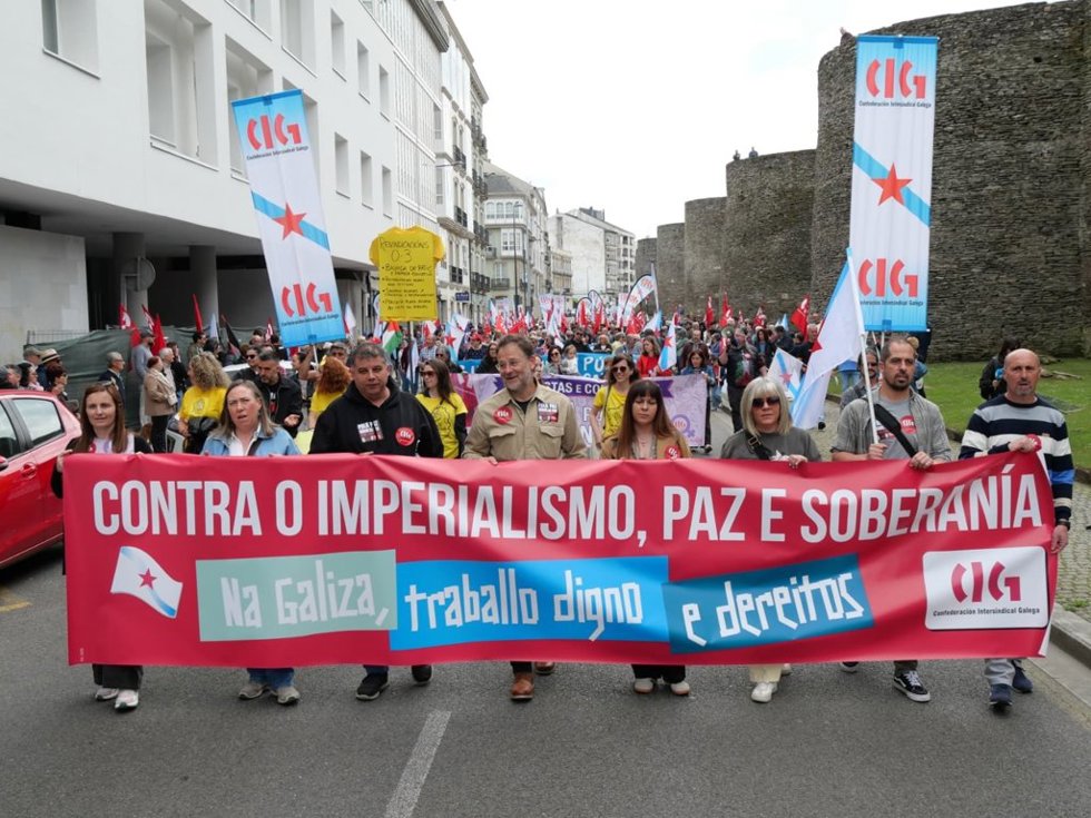 Manifestación de la CIG en Lugo por el Primero de Mayo