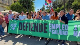 Actos reivindicativo del PSOE de Sevilla con motivo del Primero de Mayo.