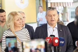 El candidato del PP a las elecciones autonómicas del 17M en Cádiz, Antonio Sanz, en declaraciones a los medios.