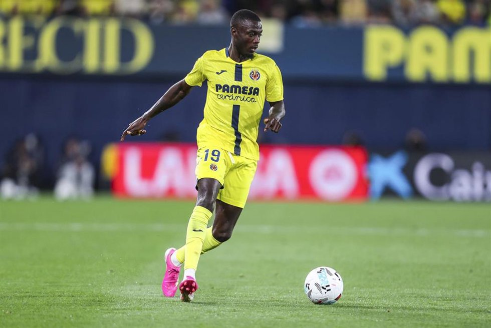 El jugador del Villarreal Nicolas Pépé durante un partido de Liga.