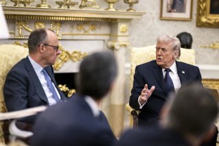 Archivo - Arxivo - El canceller alemany, Friedrich Merz, i el president d'Estats Units, Donald Trump (arxiu)