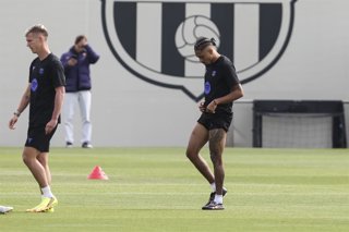 Raphinha during the training day of FC Barcelona ahead the Spanish League, Laliga EA Sports, football match against CA Osasuna at Ciudad Esportiva Joan Gamper on May 01, 2026 in Sant Joan Despi, Barcelona, Spain.