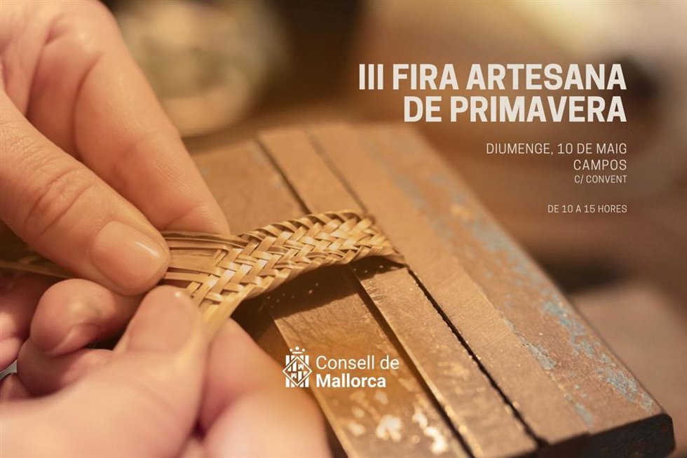 Cartel de la III Fira Artesana de Primavera que se celebrará en Campos.