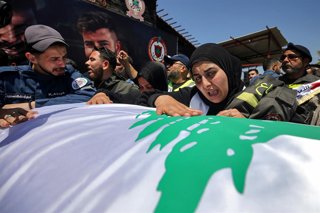 Funeral por un libanés muerto en ataques israelíes en Líbano (archivo)