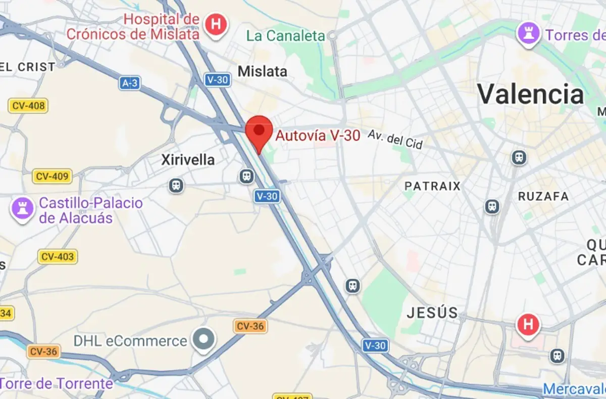 Accidente en la V-30