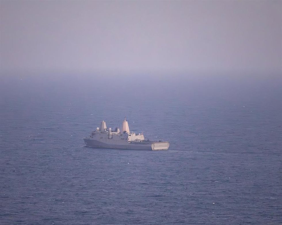 El buque de guerra 'USS New Orleans' en el mar Arábigo