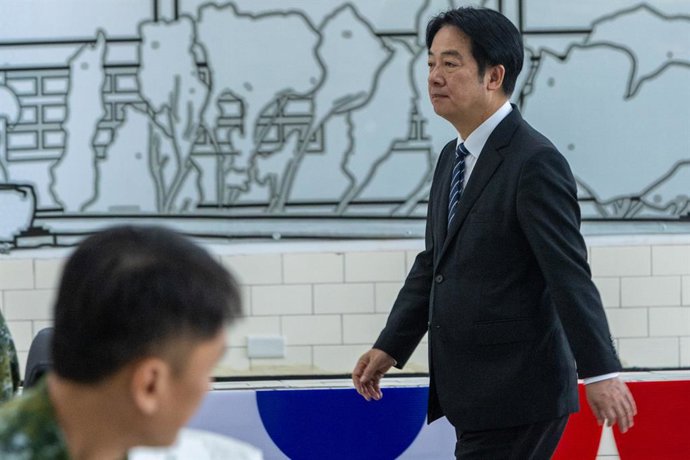 April 17, 2026, Kaohsiung City, Kaohsiung City, Taiwan: Taiwan President Lai Ching-te raises a toast with soldiers during a visit to the Army Infantry Training Command in Kaohsiung . Against the backdrop of ongoing cross-strait tensions, Lai reaffirmed th
