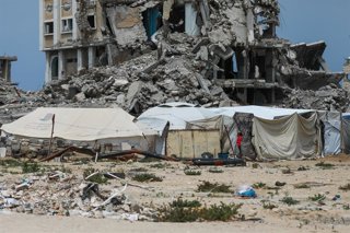 Imagen de edificios destruidos en la Franja de Gaza (archivo)