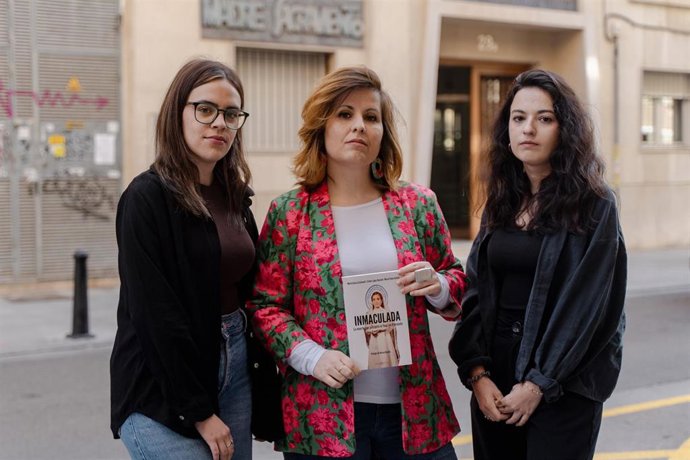 Marta García Carbonell, Esther López Barceló y María Palau Galdón en la entrevista con Europa Press.