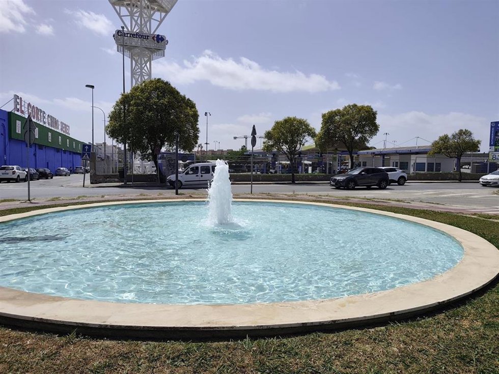 Fuente de la avenida de Europa, en Jerez de la Frontera (Cádiz).