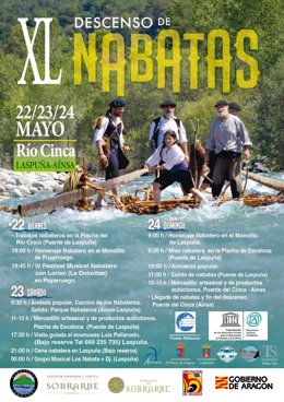 Cartel del XL Descenso de Nabatas del Sobrarbe.