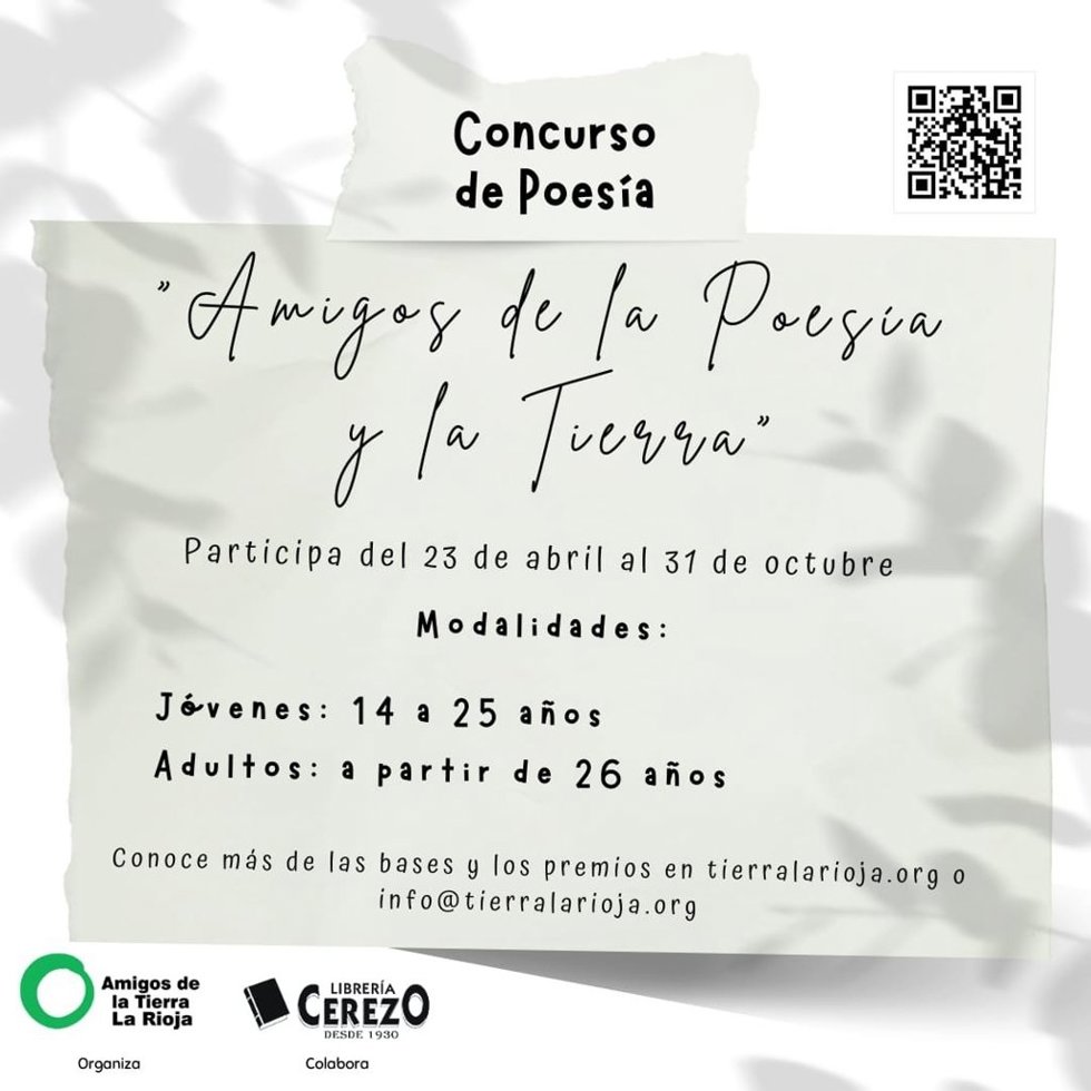 Amigos de la Tierra La Rioja lanza la III edición del concurso "Amigos de la Poesía y la Tierra"