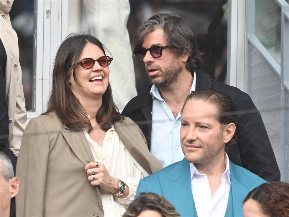 Isabelle Junot y Álvaro Falcó en la final del Mutua Madrid Open de Tenis que se celebra en la Caja Mágica, a 3 de mayo de 2026