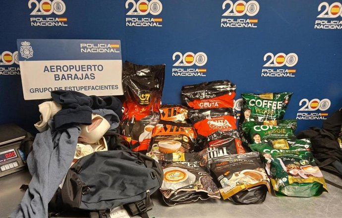 Material incautado en el Aeropuerto Adolfo Suárez Madrid Barajas